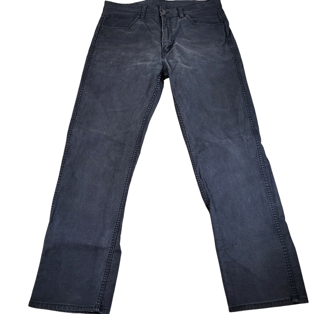 Levi Strauss Mens Workwear Fit Jeans Black 36x32 Straight Leg Denim